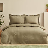 " Karaca Home Uniq 100% Baumwolle Sateen Doppel Bettbezug Set Khaki "