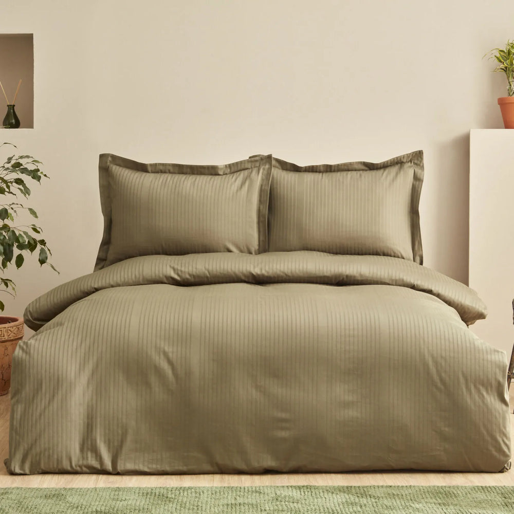 " Karaca Home Uniq 100% Baumwolle Satin Einzel Bettbezug Set, Khaki "