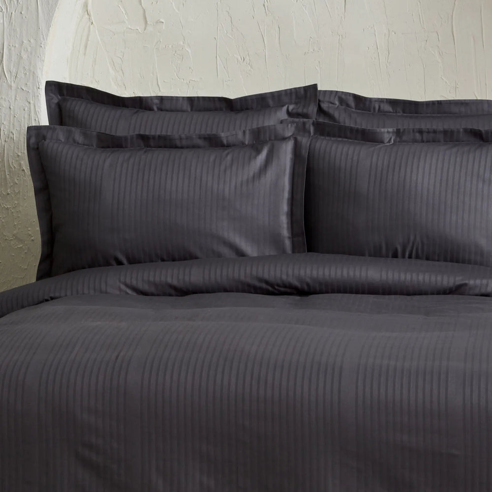 " Karaca Home Uniq 100% Baumwolle Sateen Doppel Bettbezug Set Anthrazit "