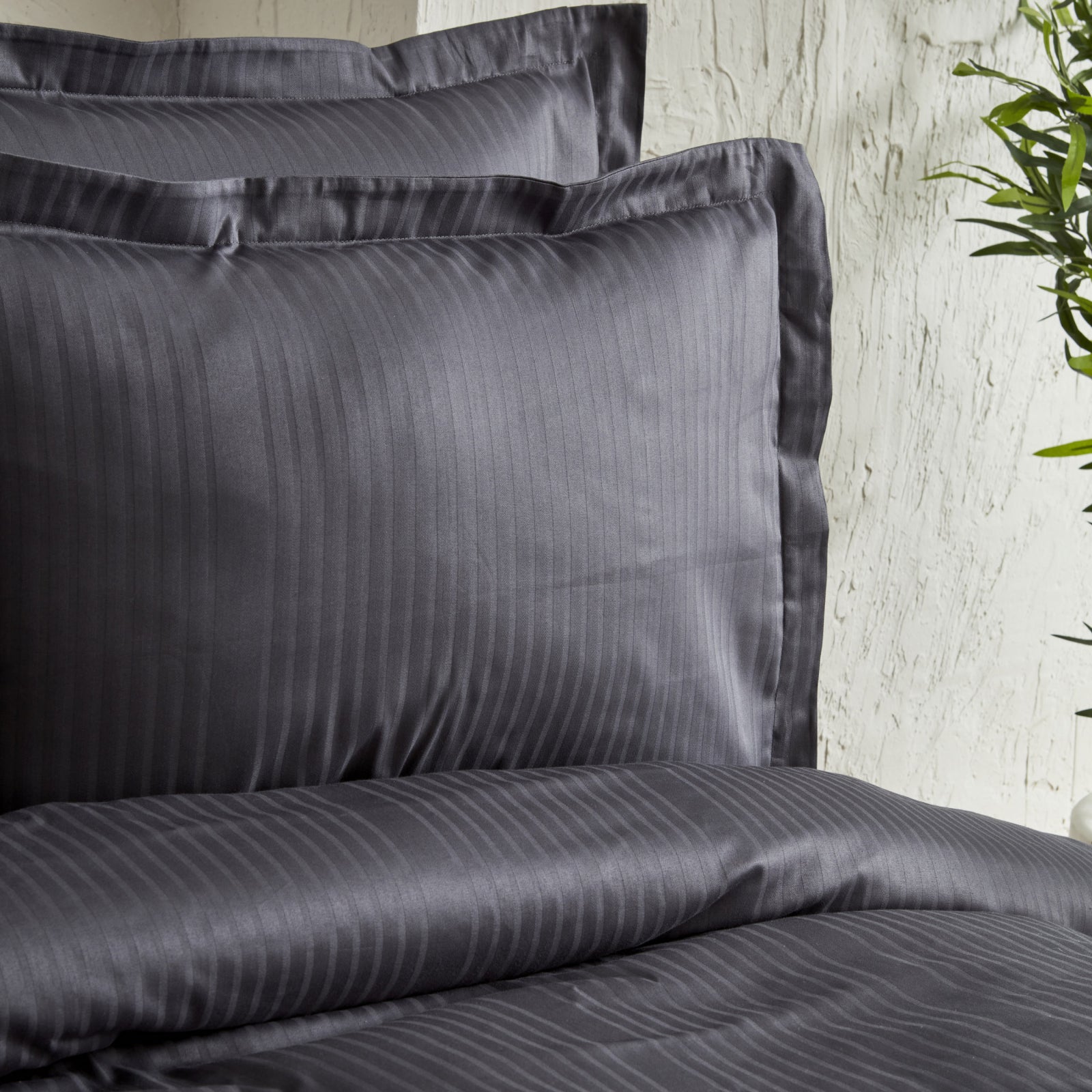 " Karaca Home Uniq 100% Baumwolle Satin Einzel Bettbezug Set, Anthrazit "