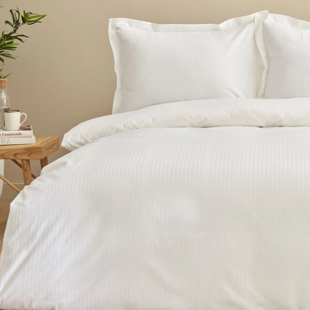 " Karaca Home Uniq 100% Baumwolle Satin Einzel Bettbezug Set, Weiß "