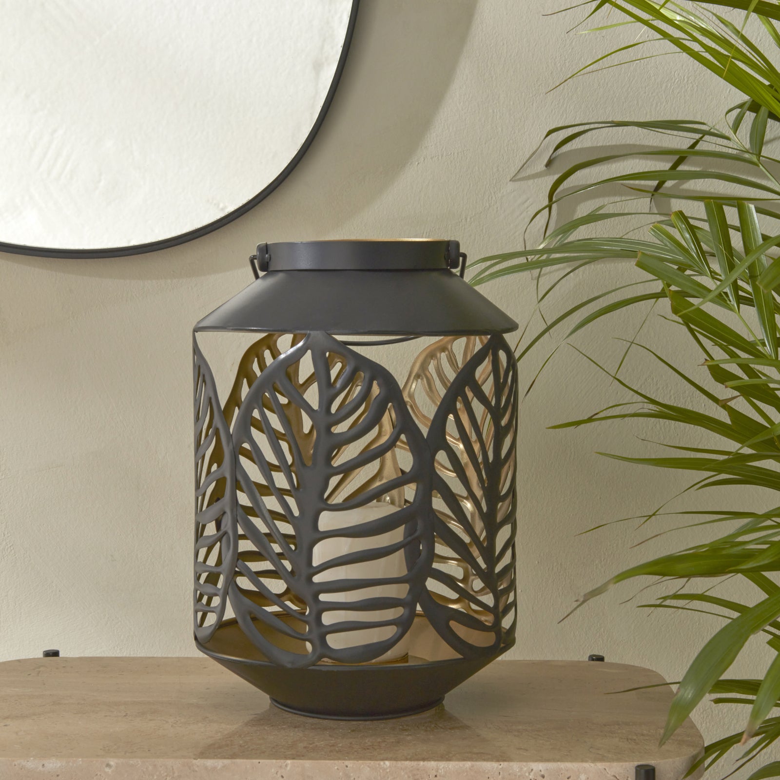 " Karaca Home Timber Kerzenständer 18 x 18 x 26 cm Schwarz "