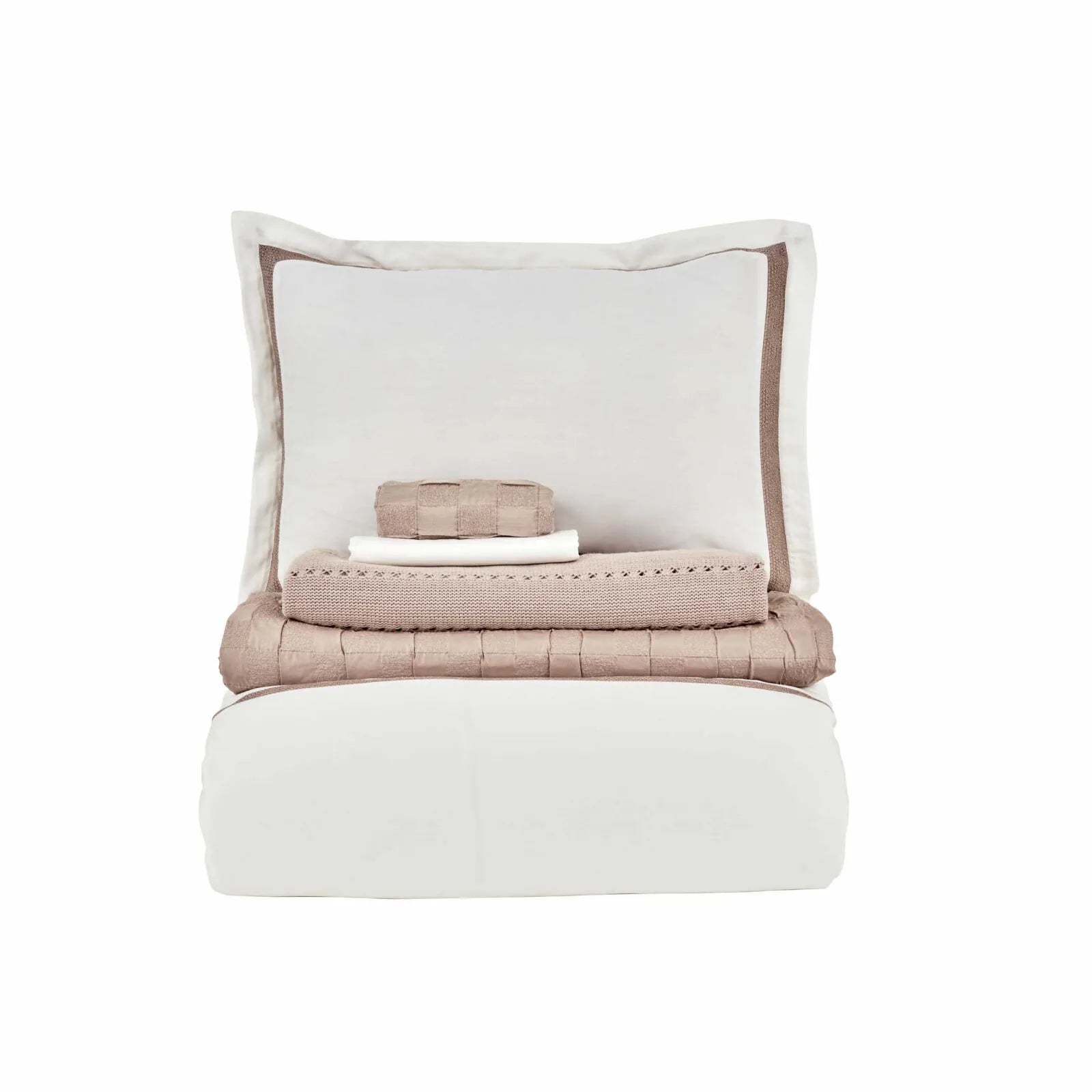 " Karaca Home White Collection Braut Carina 80 Fäden 100% Baumwolle 8-teiliges Hochzeitsset Puder "