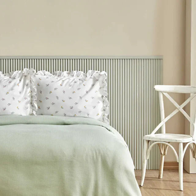 Karaca Lidya Bettwäsche-Set aus 100 % Baumwolle Einzelbett Grün