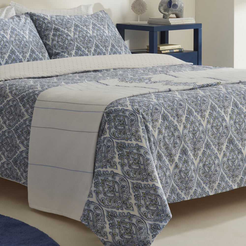 " Sarah Anderson Aria Doppelbett Bettwäsche-Set mit Decke Blau "