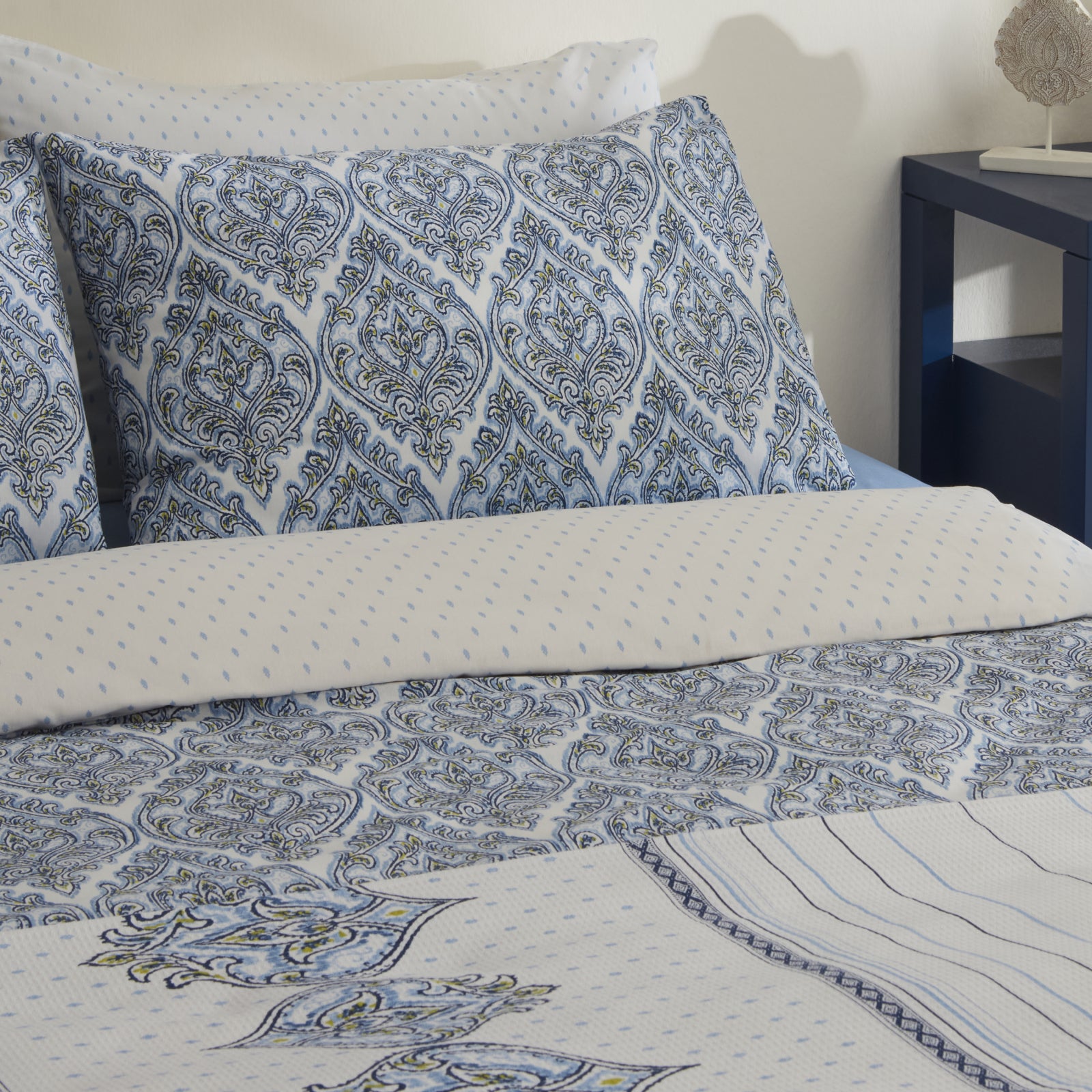 " Sarah Anderson Aria Doppelbett Bettwäsche-Set mit Decke Blau "