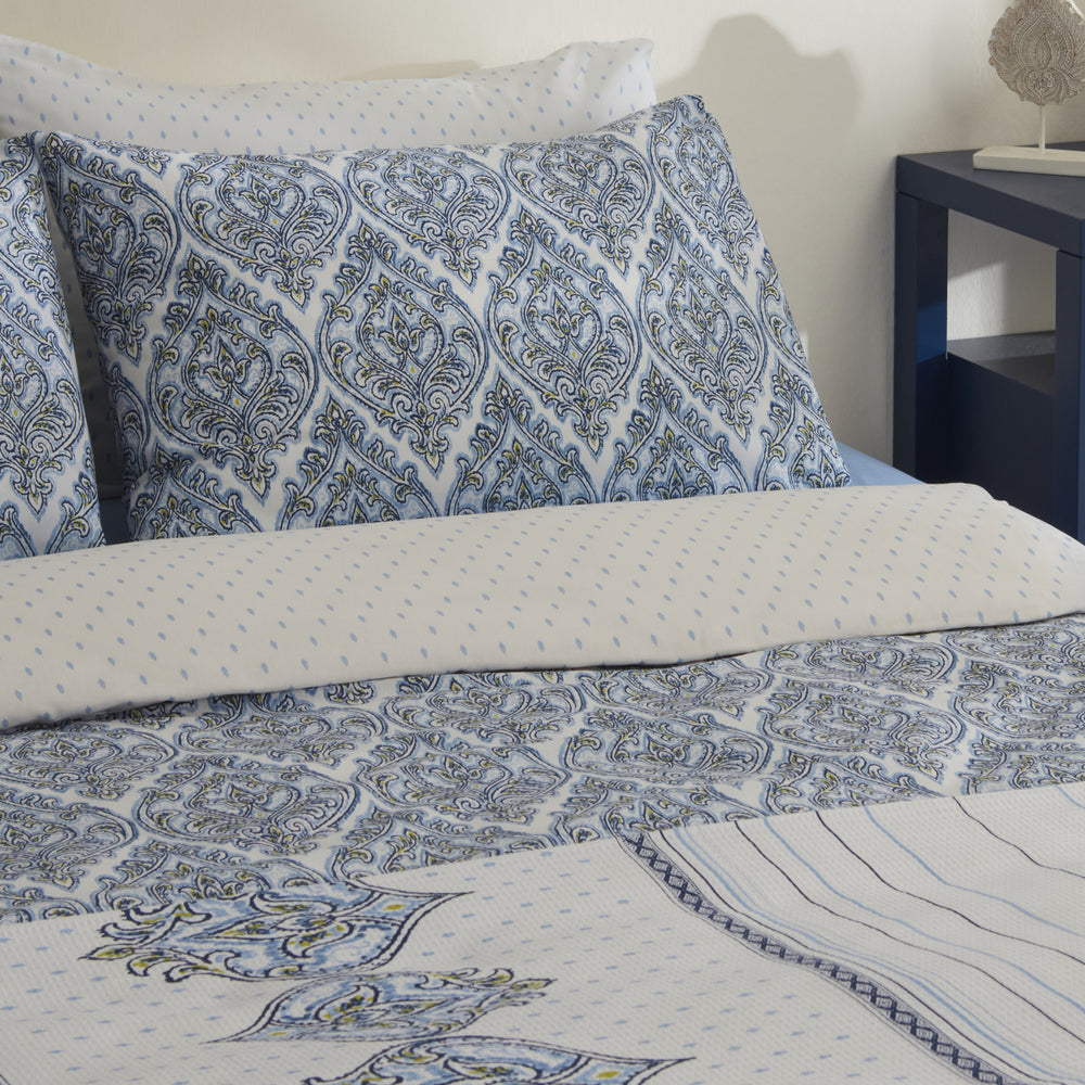 " Sarah Anderson Aria Doppelbett Bettwäsche-Set mit Decke Blau "