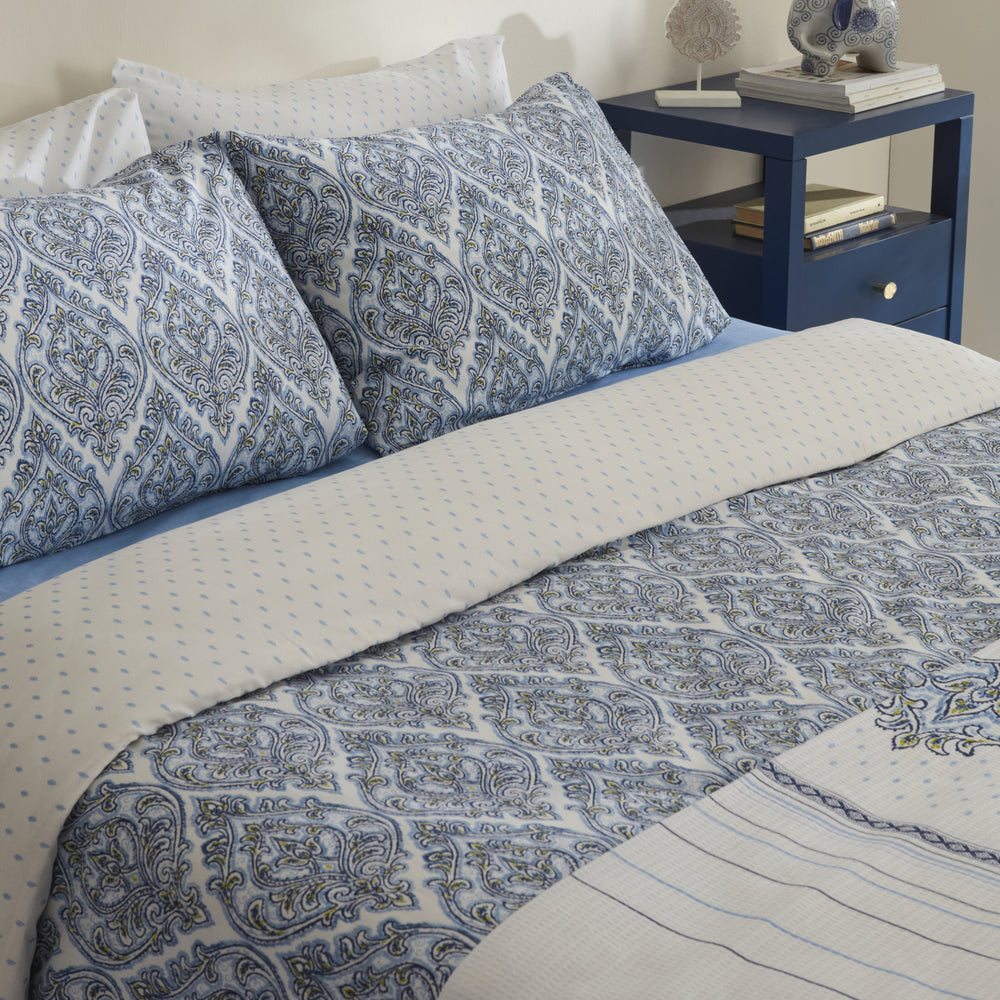 " Sarah Anderson Aria Doppelbett Bettwäsche-Set mit Decke Blau "