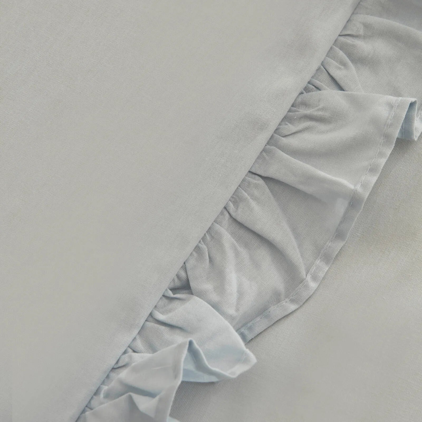 " Karaca Home Pure Ruffle 100% Baumwolle Doppelbett-Bettwäsche-Set Hellblau "