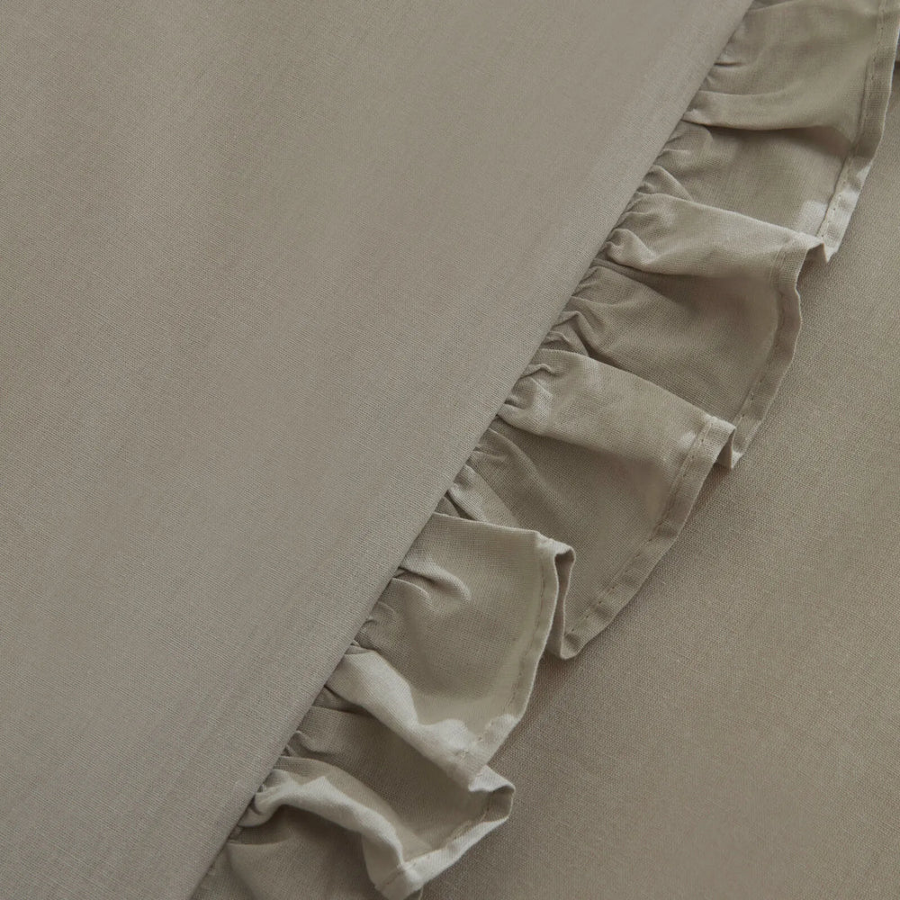 " Karaca Home Pure Ruffle 100% Baumwolle Doppel Bettbezug Sage "