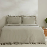 " Karaca Home Pure Ruffle 100% Baumwolle Doppel Bettbezug Sage "