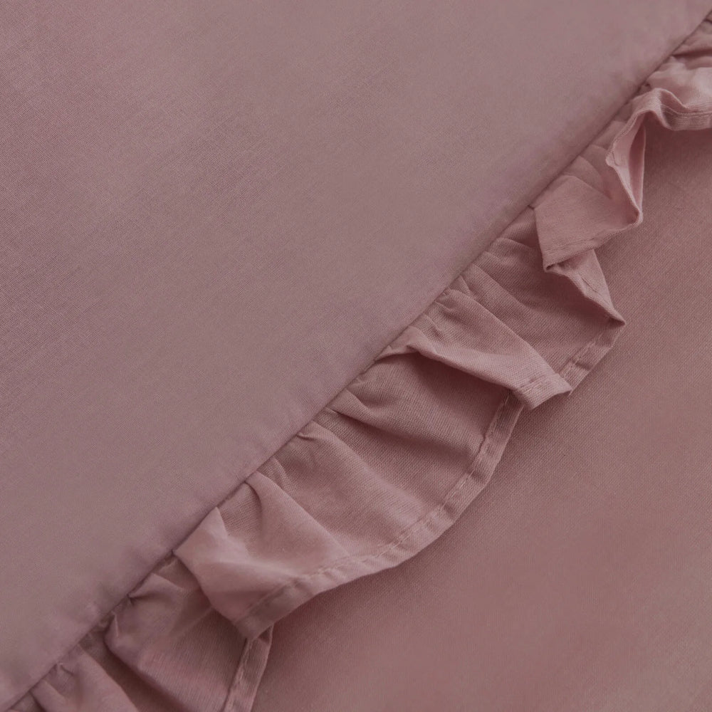 " Karaca Home Pure Ruffle 100% Baumwolle Doppelbett Bettwäsche Set Puder "