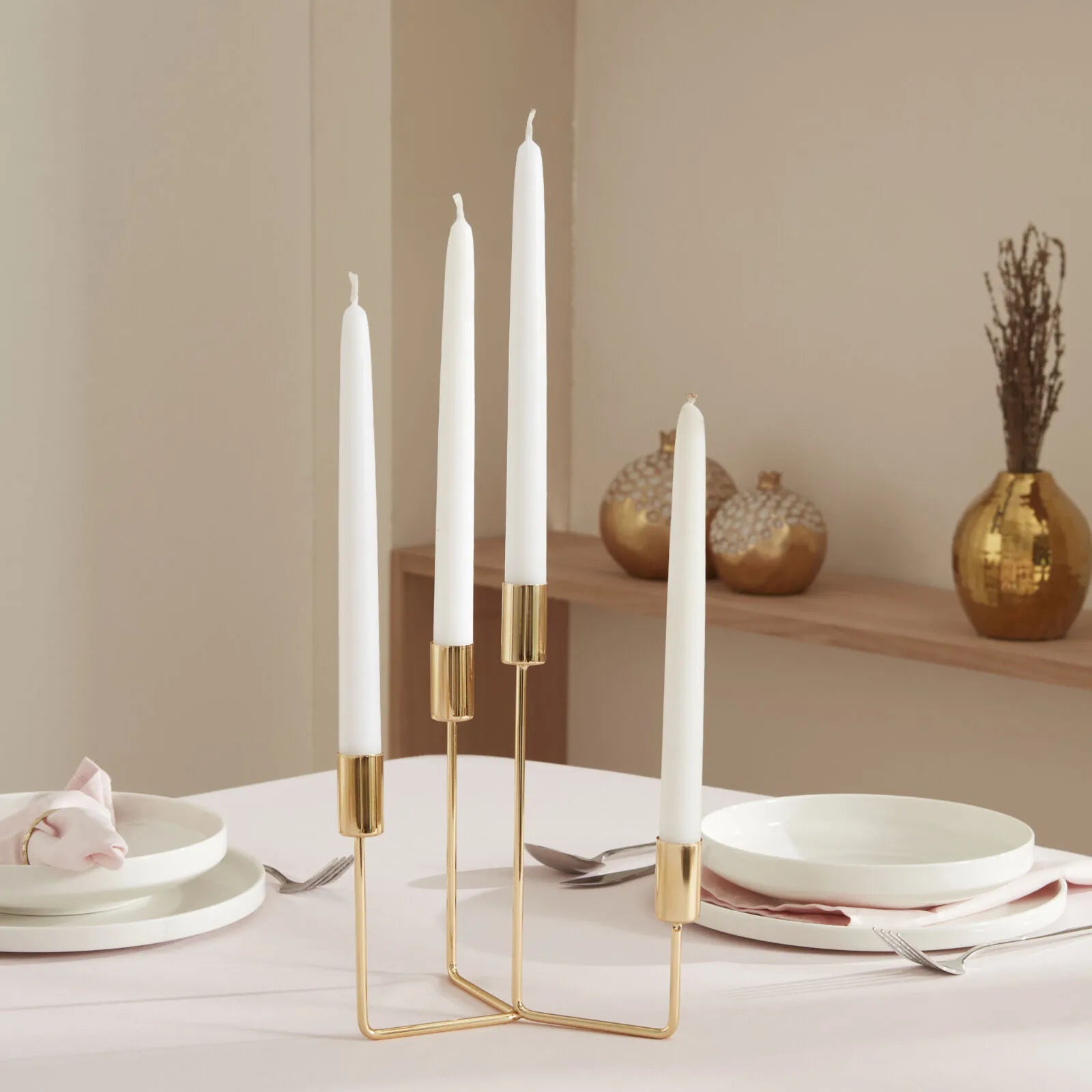 KARACA HOME SIELA CANDLEHOLDER SET GOLD