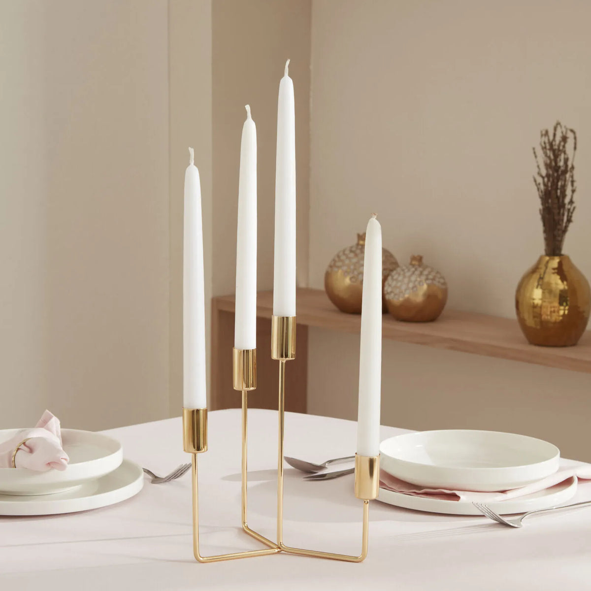 KARACA HOME SIELA CANDLEHOLDER SET GOLD