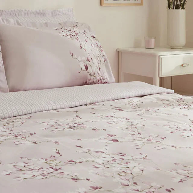 Karaca Pesla Bettwäsche-Set aus 100 % Baumwoll-Satin Einzelbett Rosa