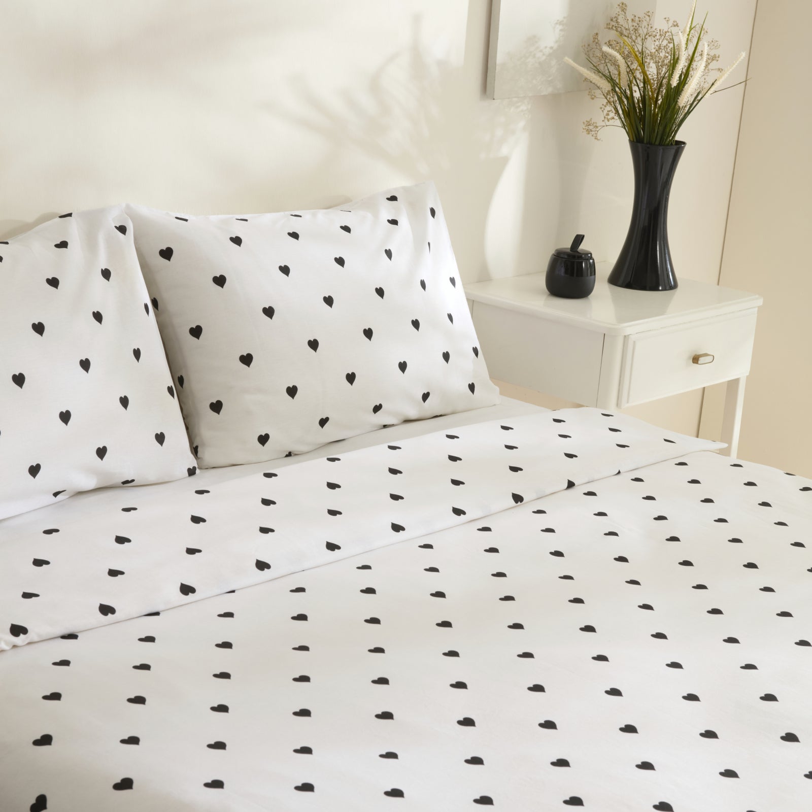 " Sarah Anderson Amour Doppelbett Bettwäsche Set Schwarz "
