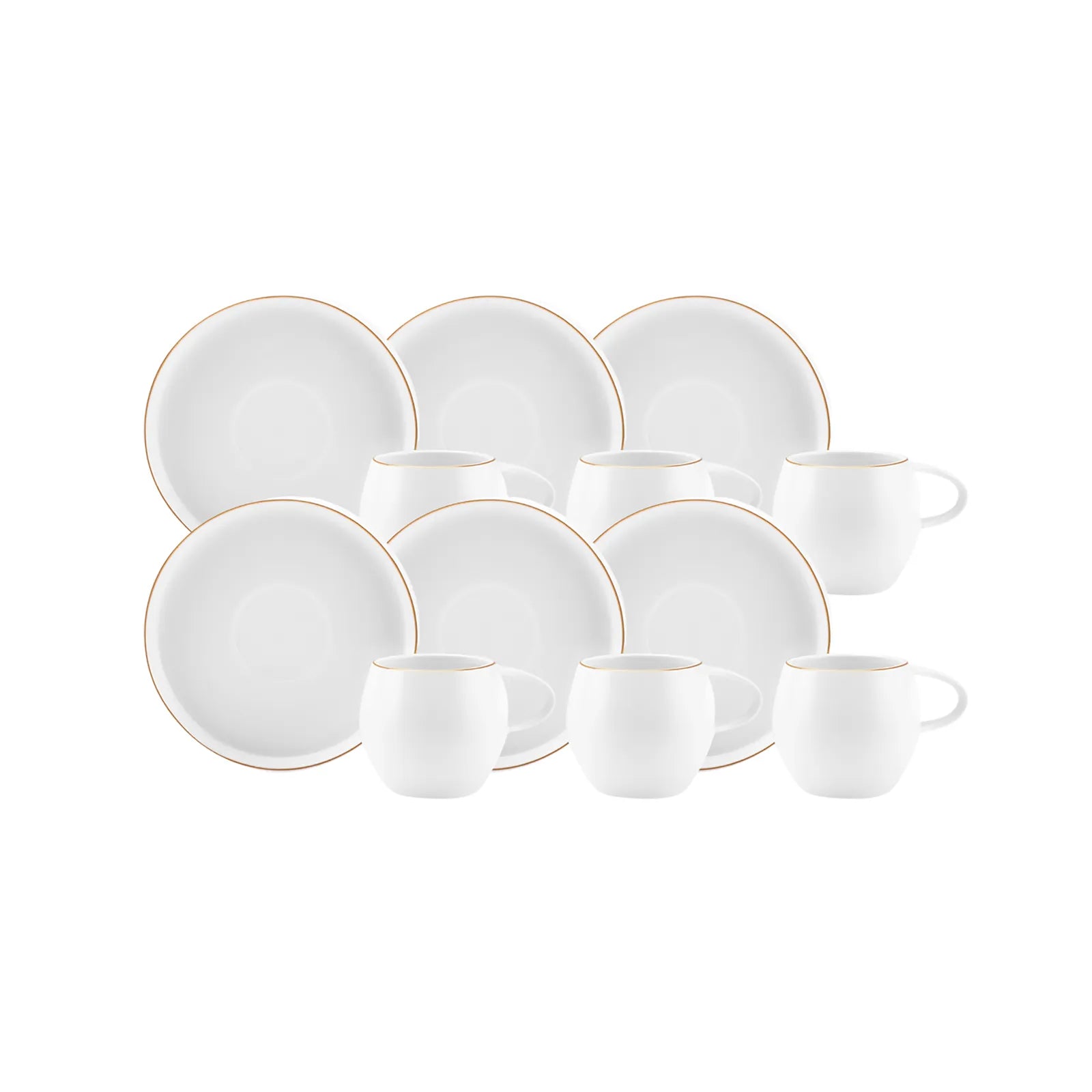 " Karaca Streamline Sunset 6-teiliges Kaffeetassen-Set für 6 Personen, 100 ml "