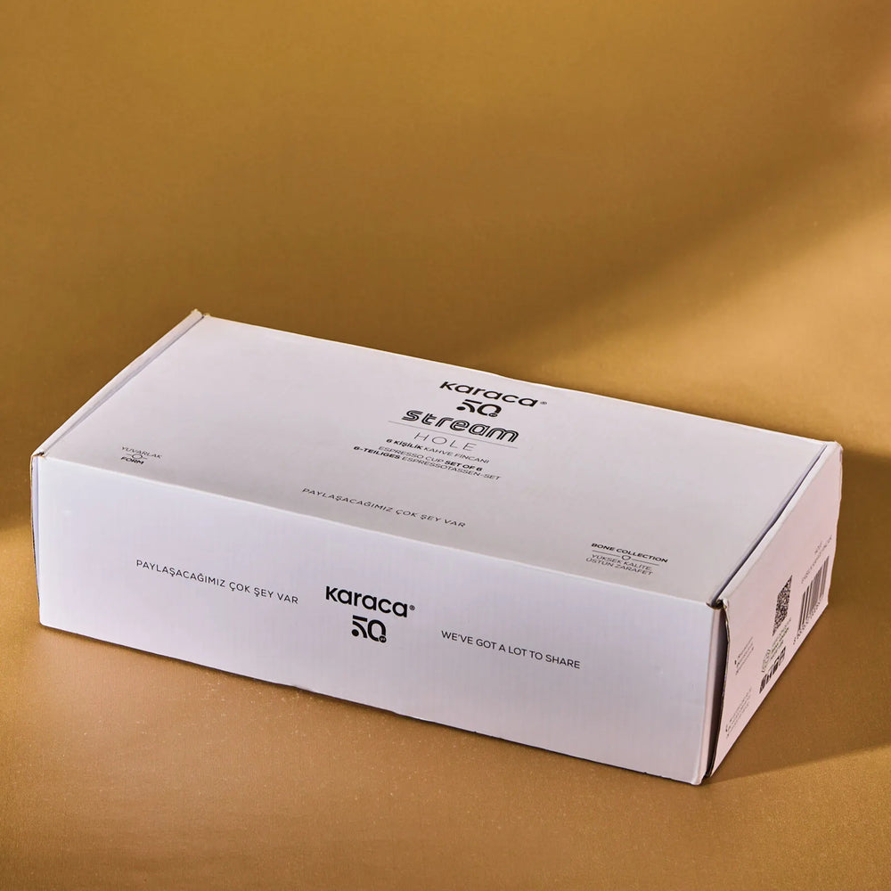 " Karaca Hole Porzellan Kaffeetasse Set für 6 Personen 90ml "
