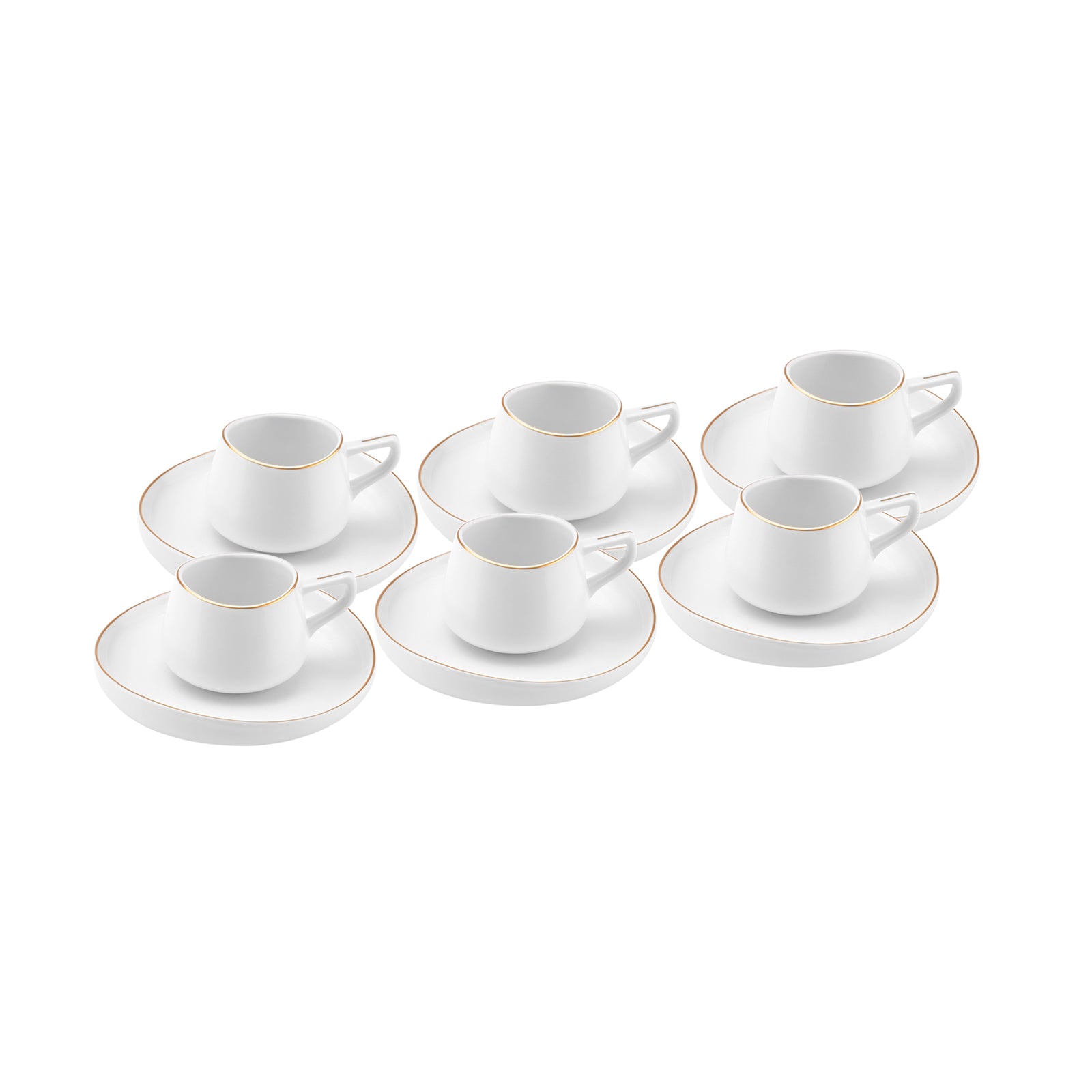 " Karaca Hole Porzellan Kaffeetasse Set für 6 Personen 90ml "