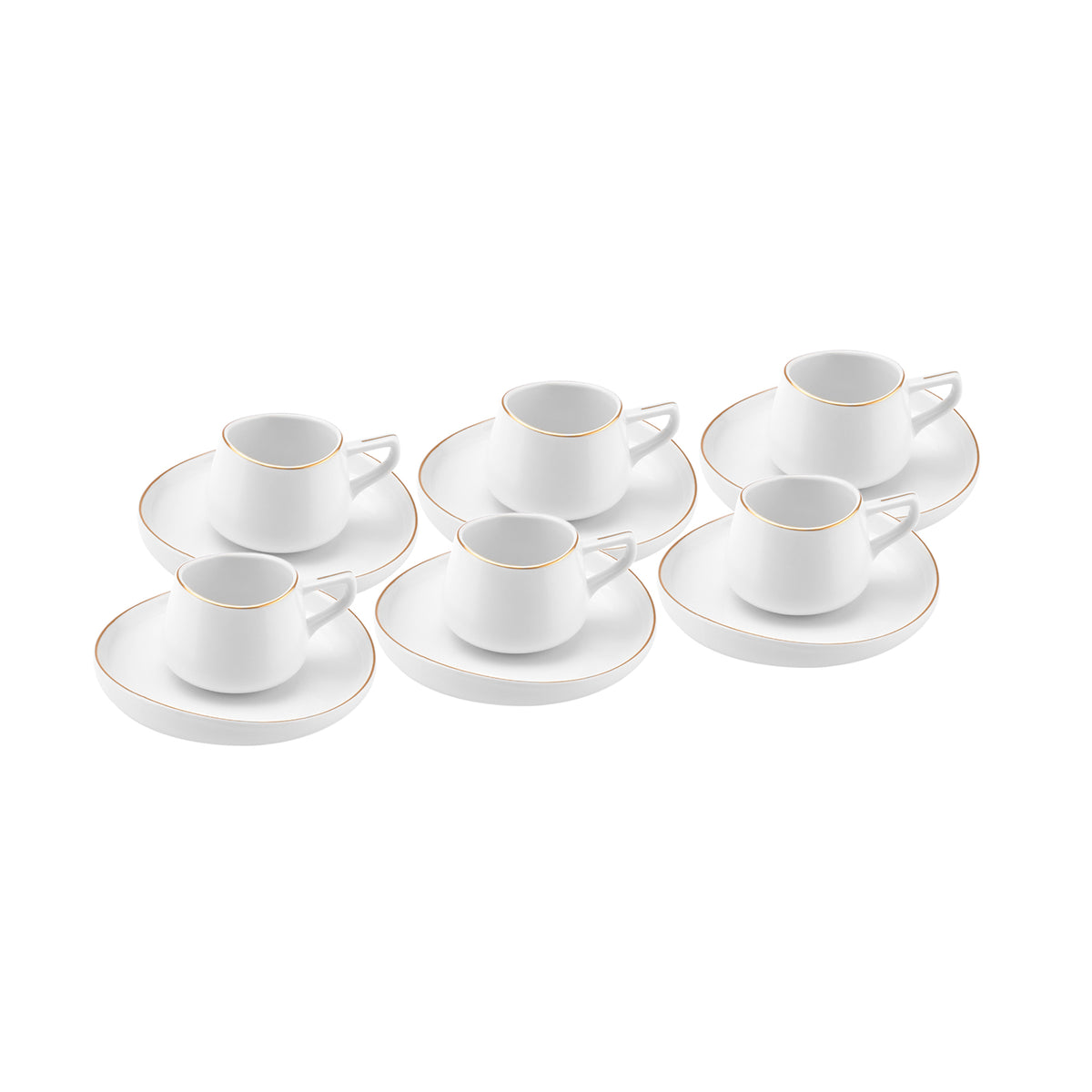 " Karaca Hole Porzellan Kaffeetasse Set für 6 Personen 90ml "