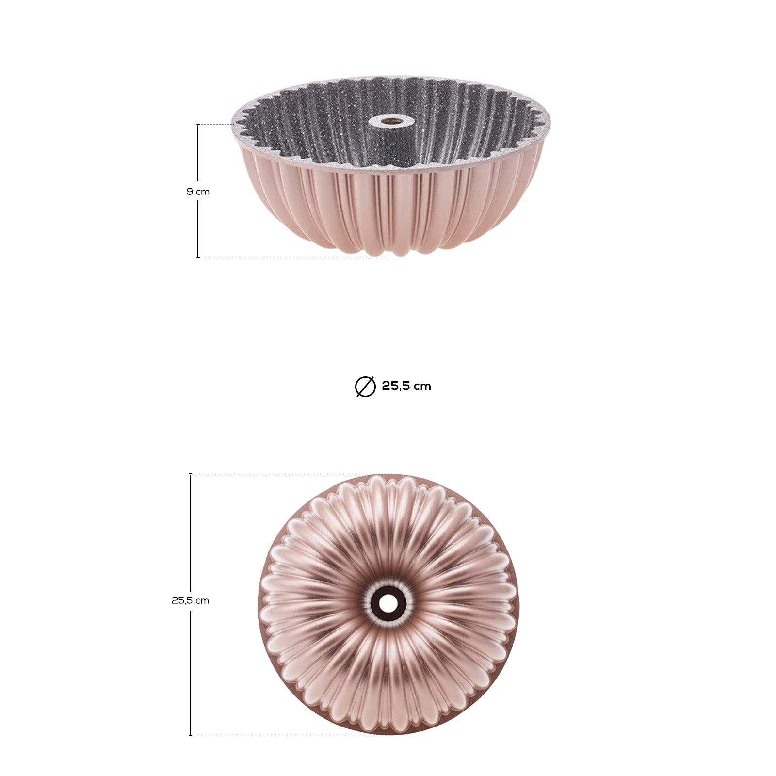 " Karaca Cake Pro Geschnittene Rosegold Gießen Kuchenform "
