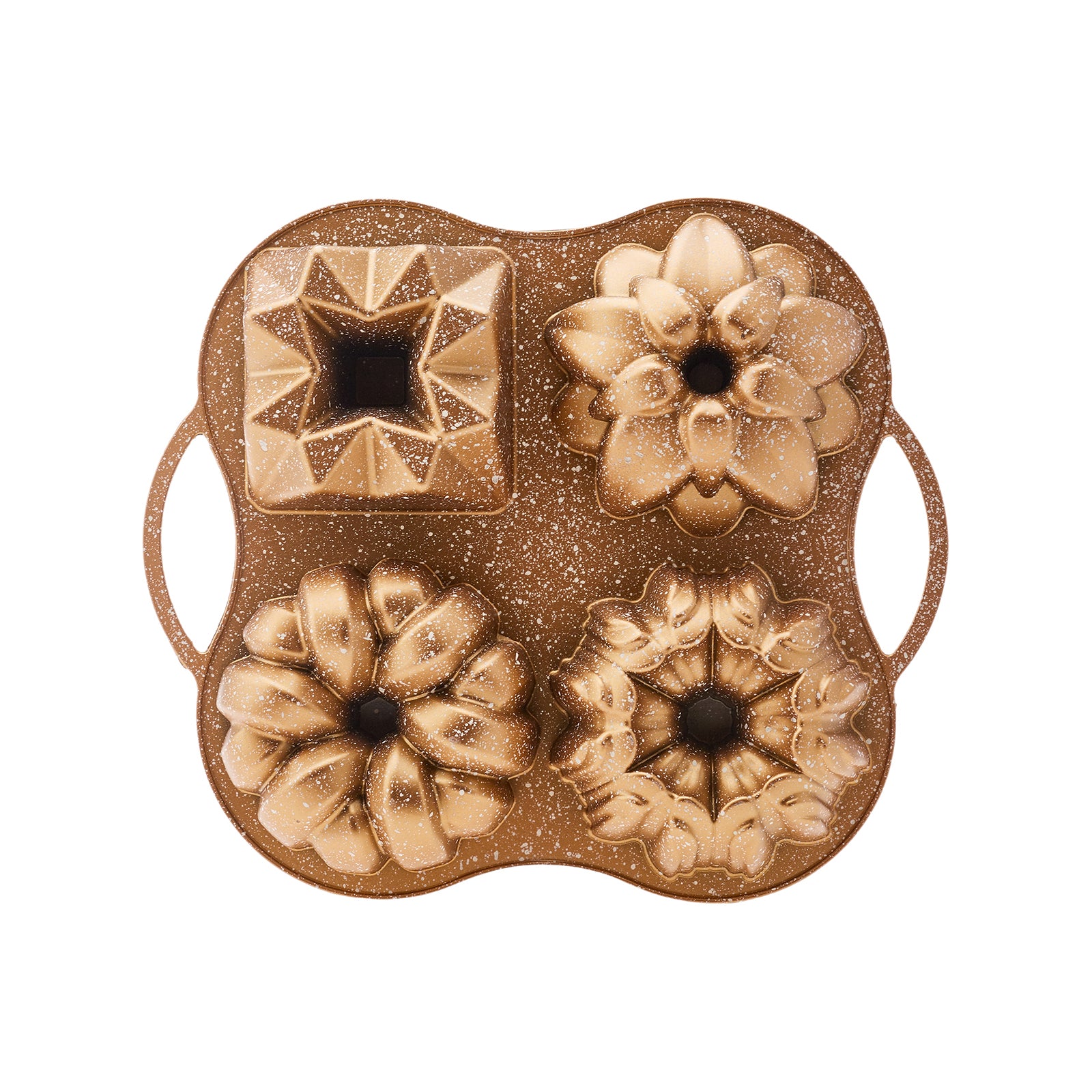" Karaca Cake Pro 4-teilige Goldguss-Kuchenform "