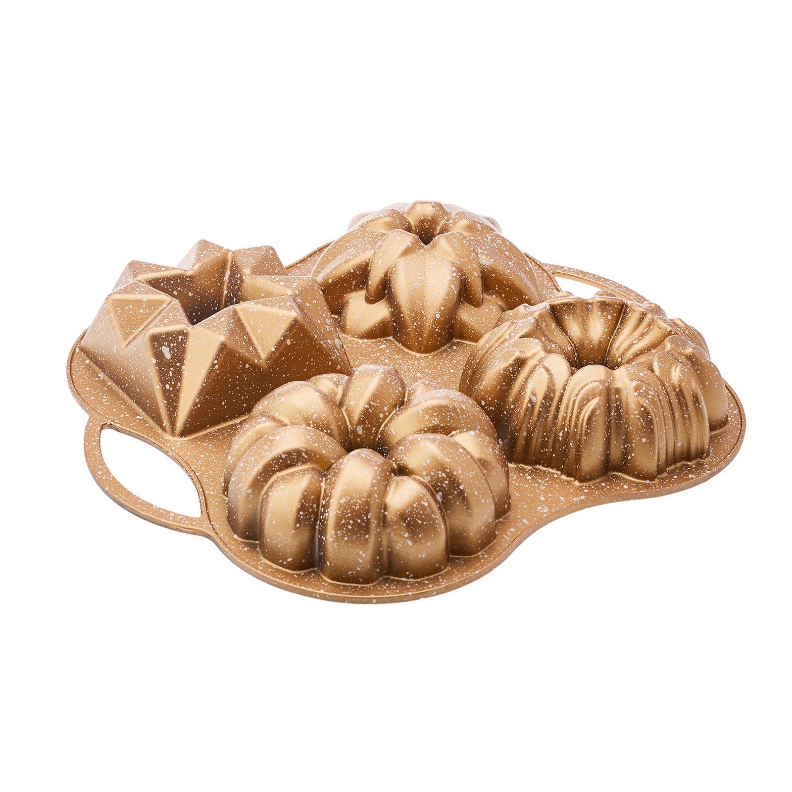 " Karaca Cake Pro 4-teilige Goldguss-Kuchenform "