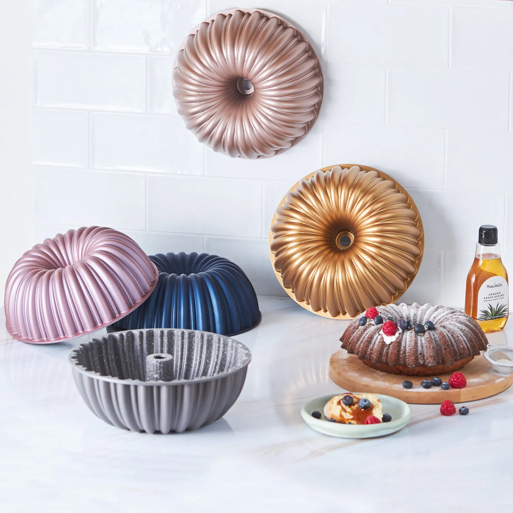 " Karaca Cake Pro Bundform Aluminiumguss Rosa Kuchenform "