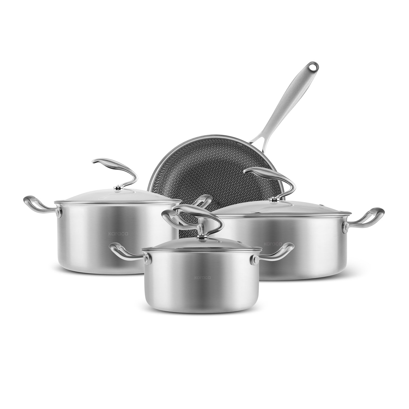" Karaca 5Ply PowerSteel 316+ Kochtopf Set, 7 Teilig "
