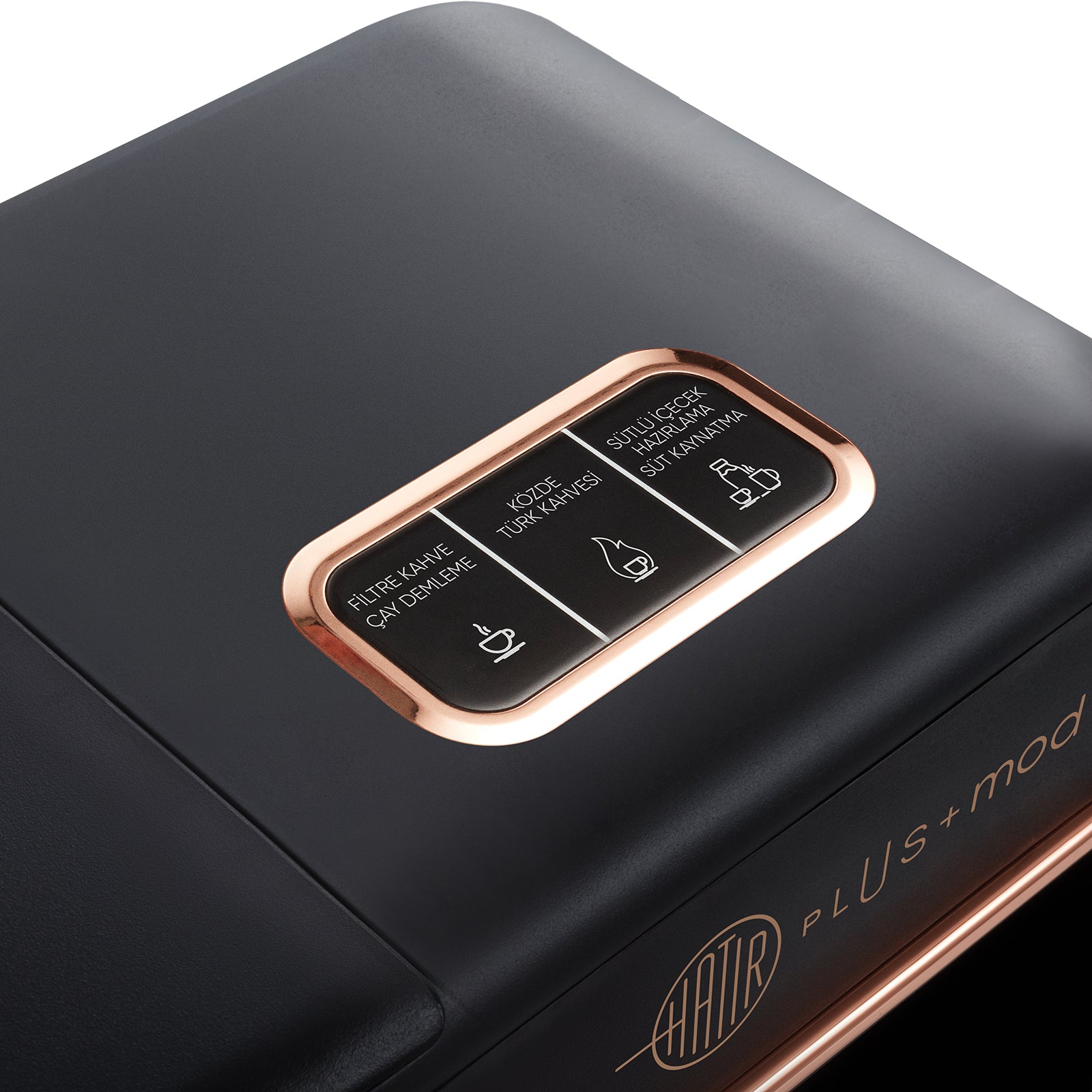 " Karaca Hatır Plus 5-in-1 Essential Kaffee-, Tee- und Milchgetränkemaschine Black Copper – 10 Tassen Kapazität mit Schaum "