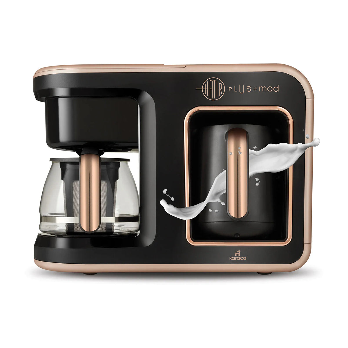 " Karaca Hatır Plus Mod 5 in 1 Essential Kaffeemaschine Rosie Braun, 1385W "