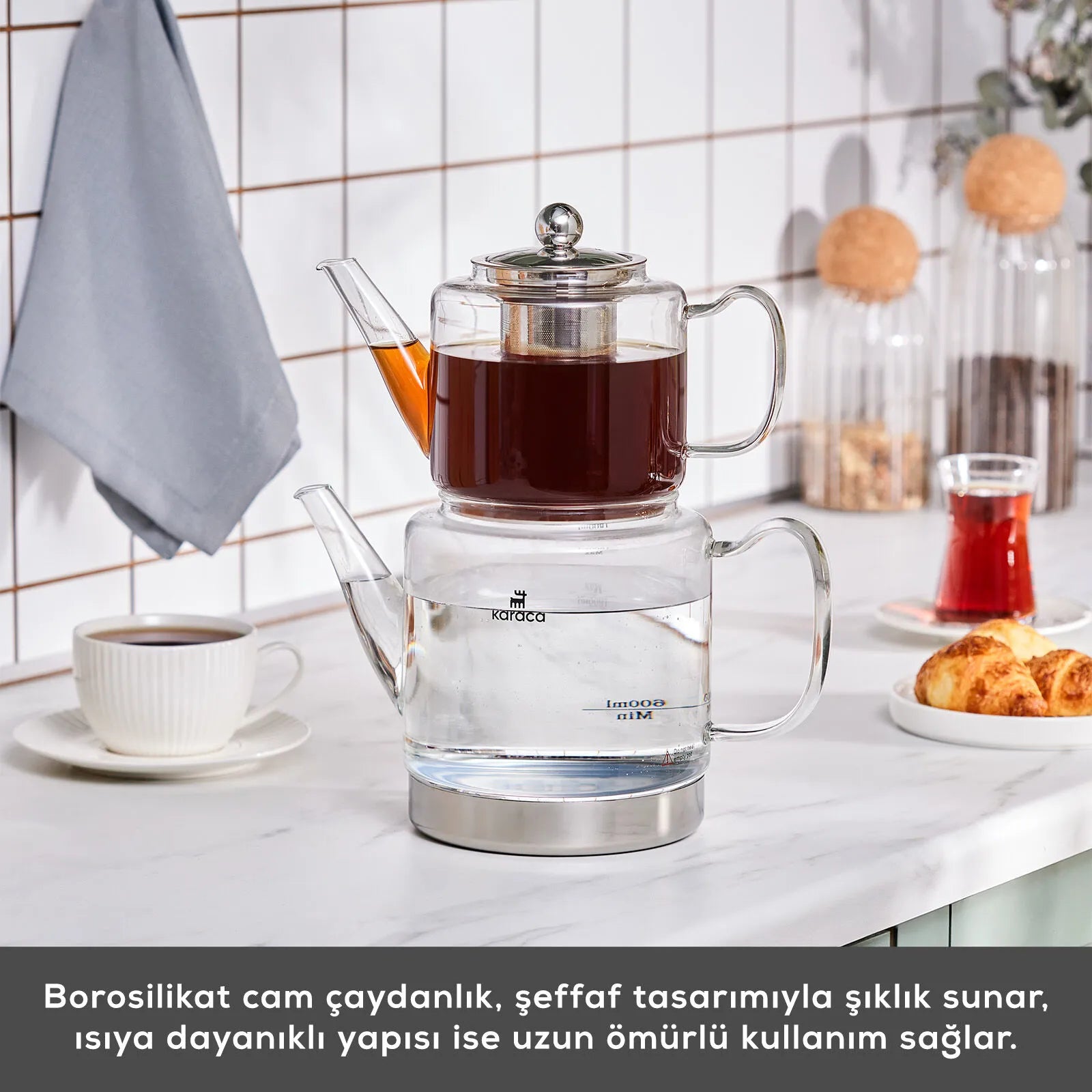 " Karaca Dora Glas-Teekanne XL "