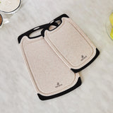 " Karaca Daily Creme 2er-Set Schneidebrett in Granitoptik "