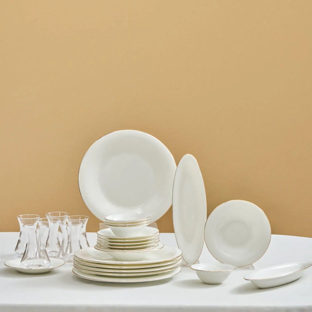" Karaca Fine Pearl New Fame Frühstücksset für 6 Personen, 26-teilig – Gold "