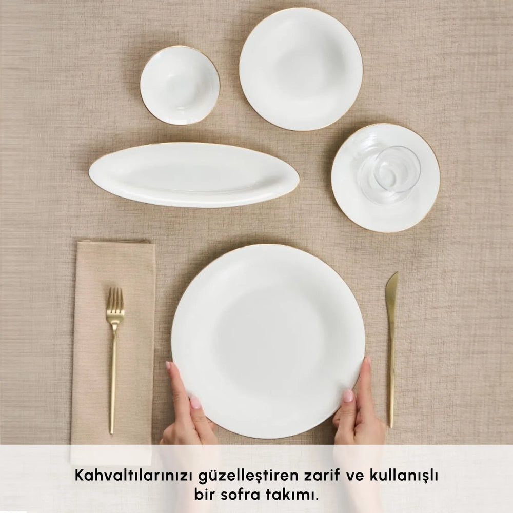" Karaca Fine Pearl New Fame Frühstücksset für 6 Personen, 26-teilig – Gold "