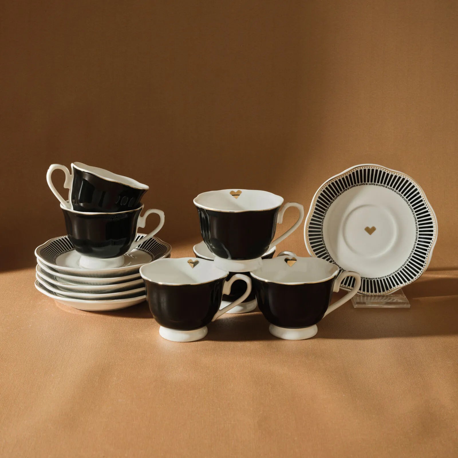 " Karaca Piraye Kaffeetassen-Set für 6 Personen, 80 ml "