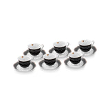 " Karaca Piraye Kaffeetassen-Set für 6 Personen, 80 ml "