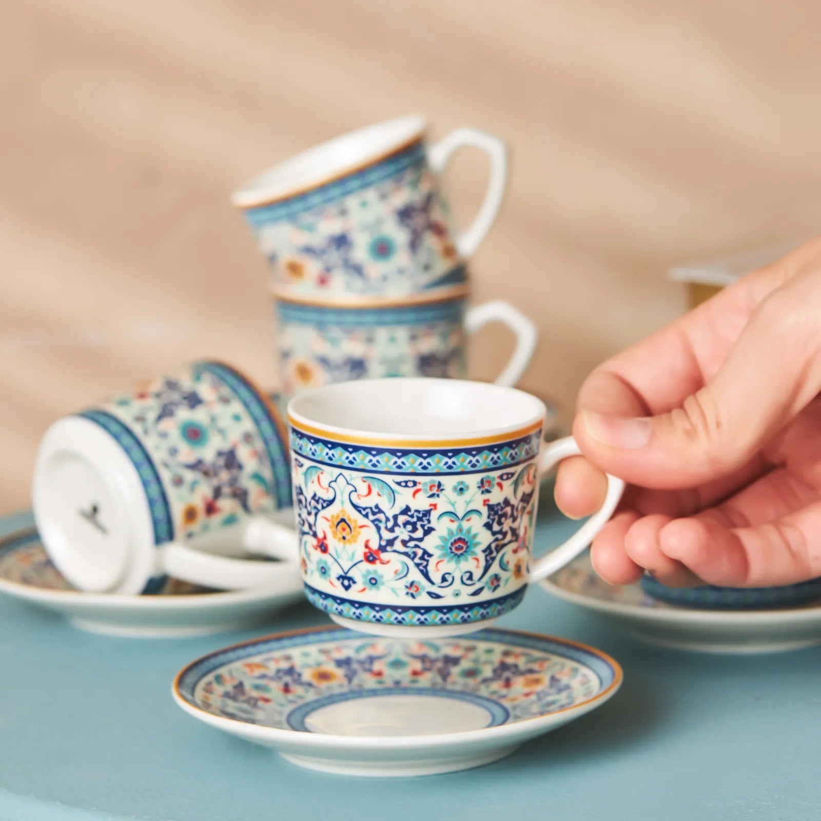 " Karaca Beylerbeyi 6 Personen Kaffeetassen Set, 80 ml "
