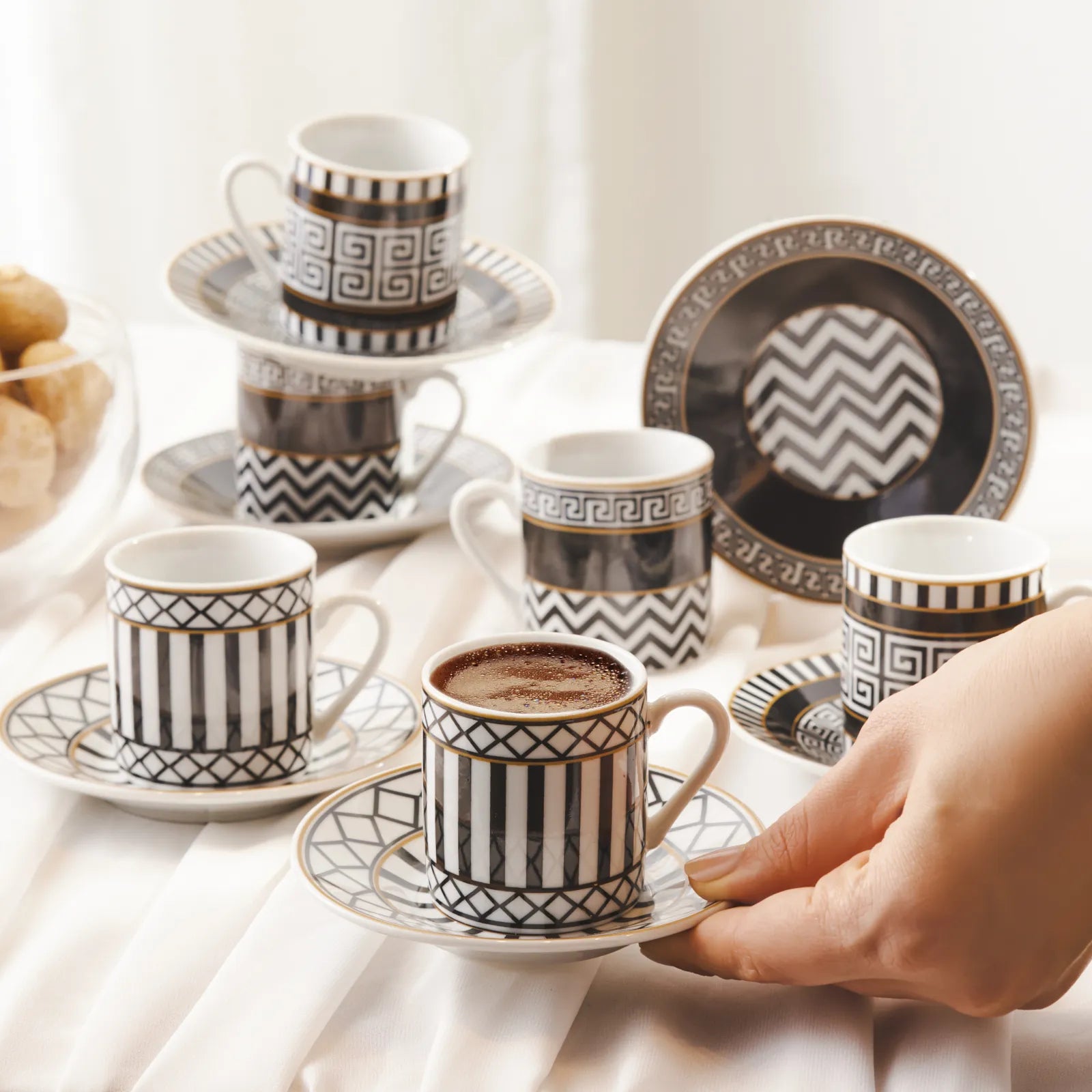 " Karaca Helenistik für 6 Personen Kaffeetasse, 80 ml "