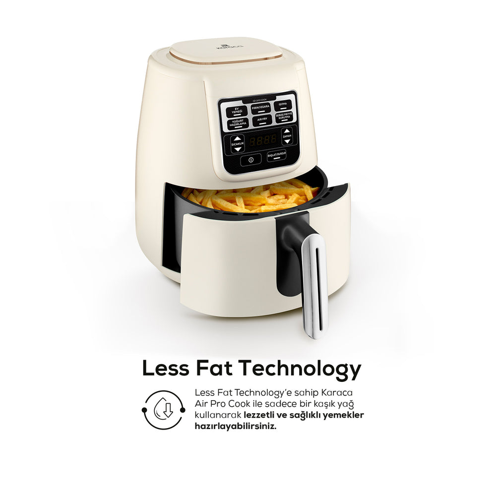 " Karaca Air Cook XL 2 in 1 Heißluftfritteuse Starlight, 4L, 1550W "