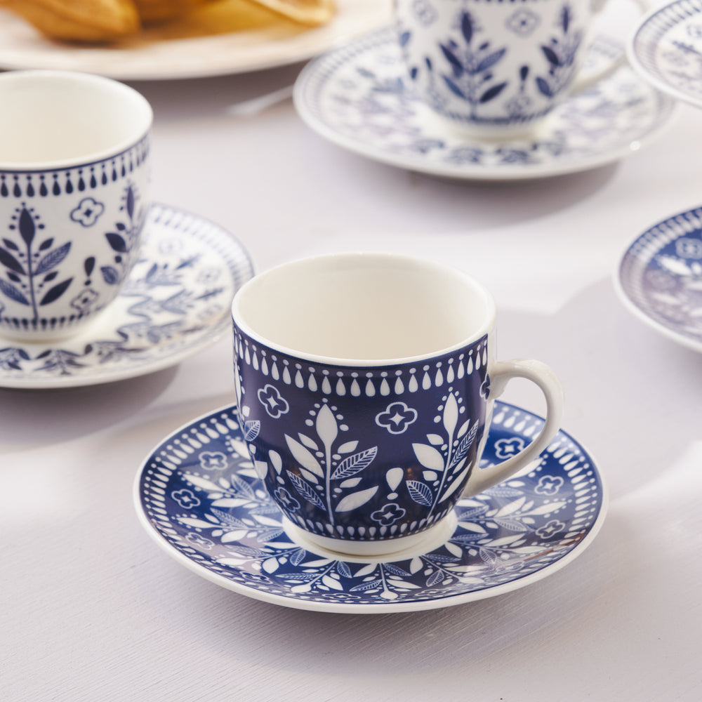 " Karaca Peyker Kaffeetassen-Set für 6 Personen, 85 ml "