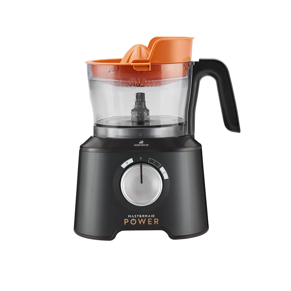 " Karaca Mastermaid Power Max 11 in 1 Küchenroboter Glänzend Schwarz, 2500W "