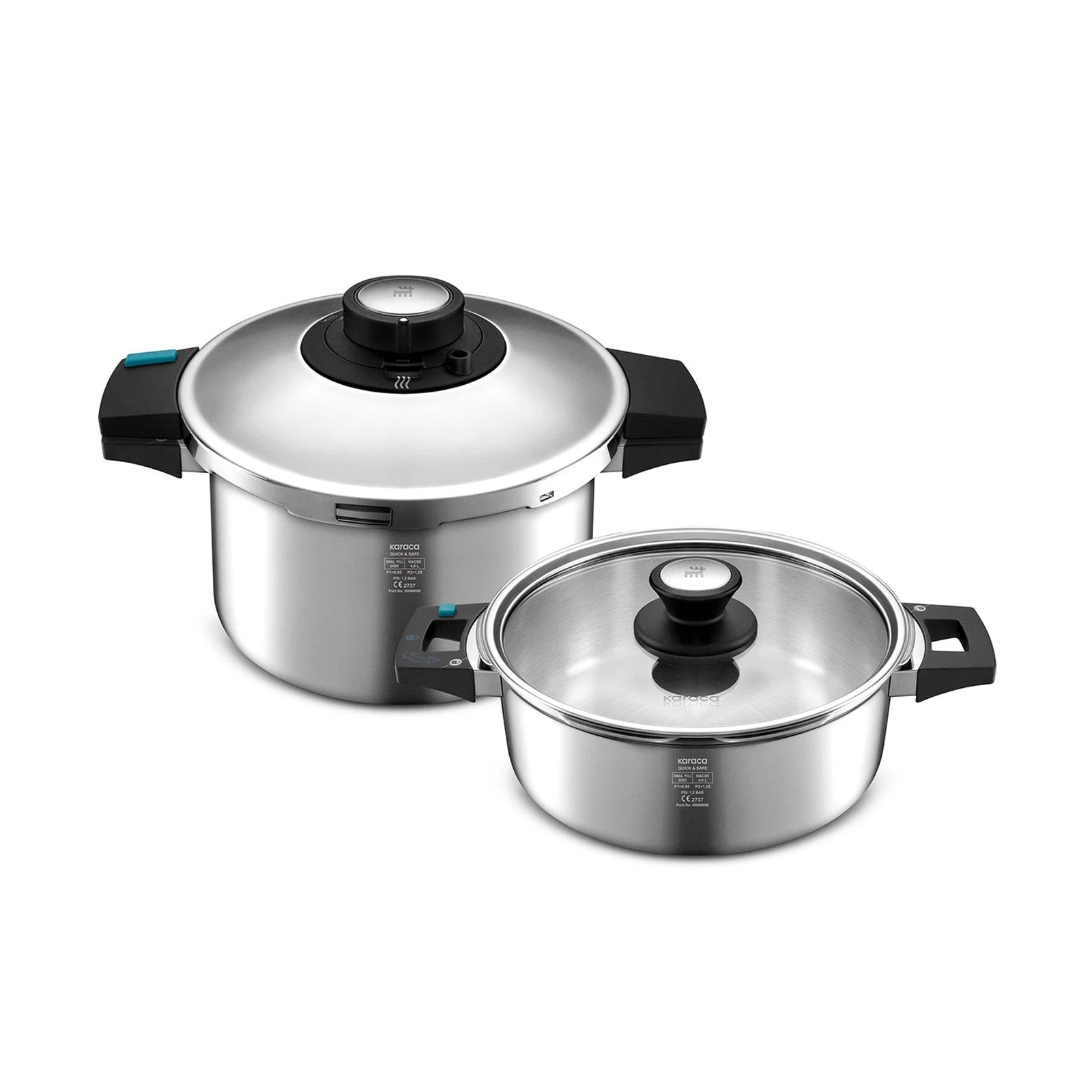 " Karaca Quick and Safe Induktions Schnellkochtopf Set 4+6 Lt "