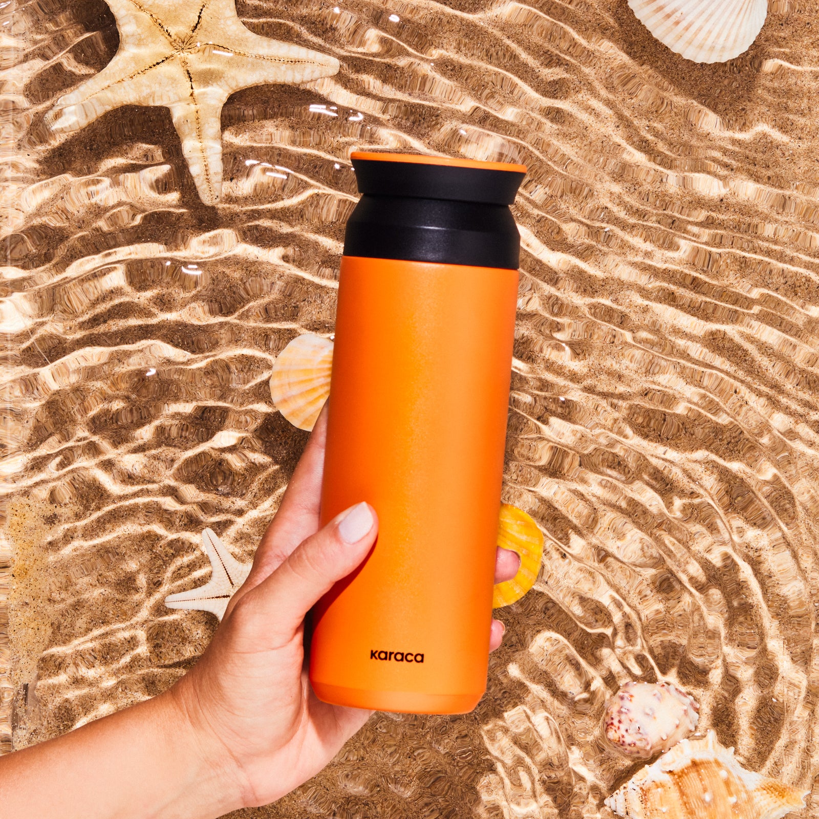 " Karaca Rainbow Edelstahl Auslaufsicherer Thermosflasche 500 ml Orange "