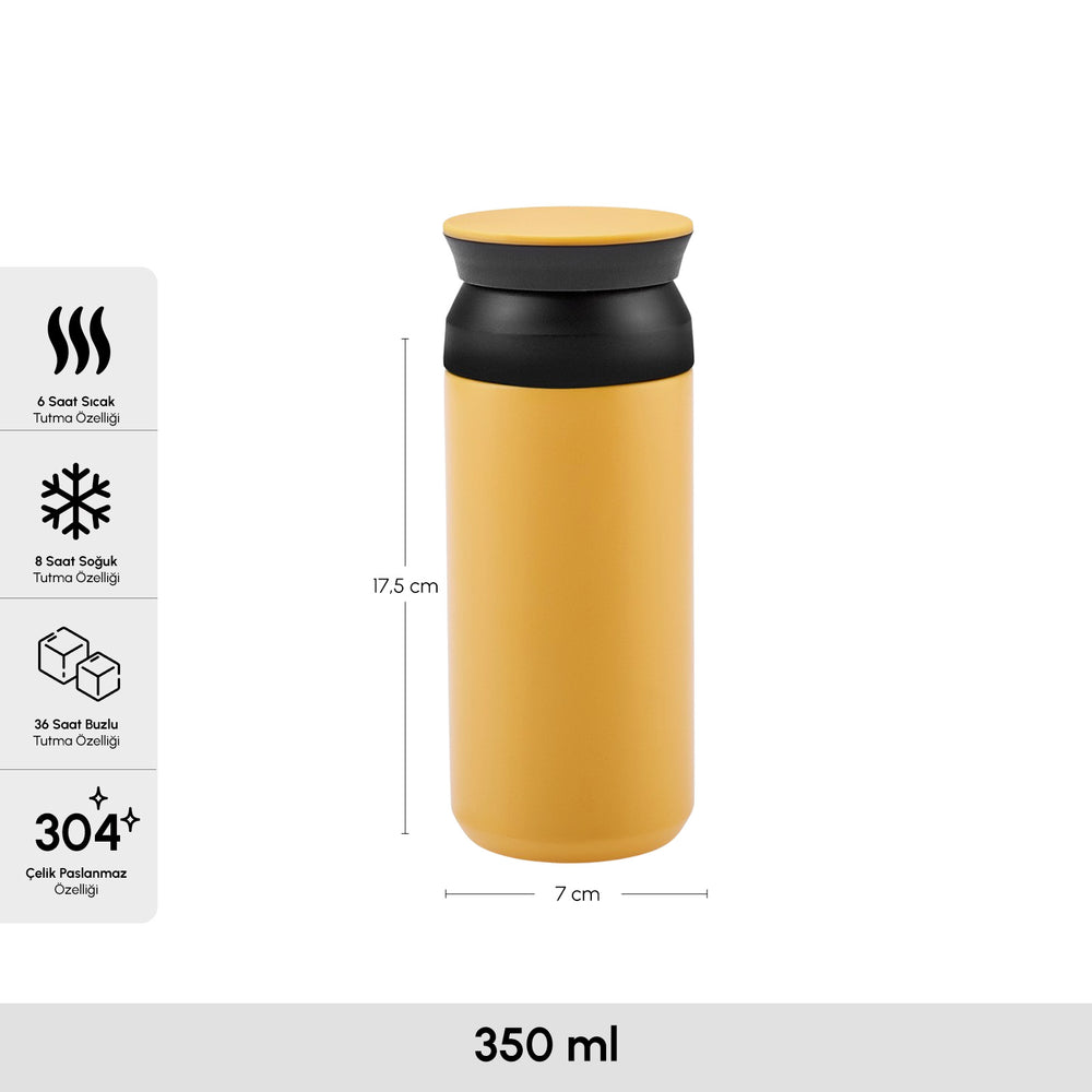 " Karaca Rainbow Steel Auslaufsichere Thermoskanne 350 Ml Gelb "