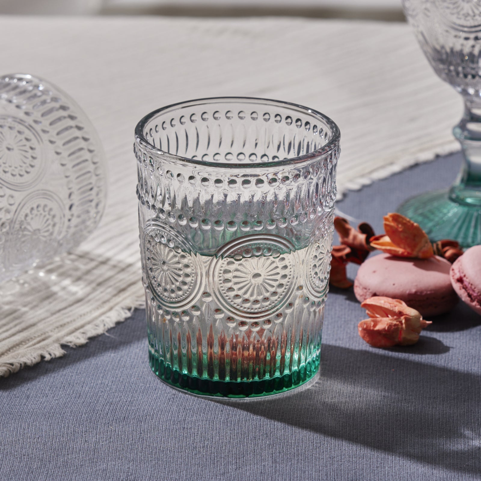 " Karaca Sunflower Wasserglas, Grün "
