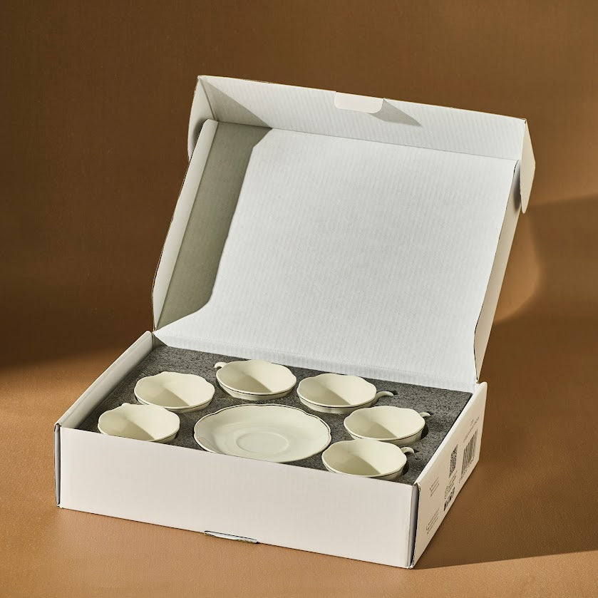 " Karaca Bell Kaffeetassen-Set, 6 Personen, 90 ml "
