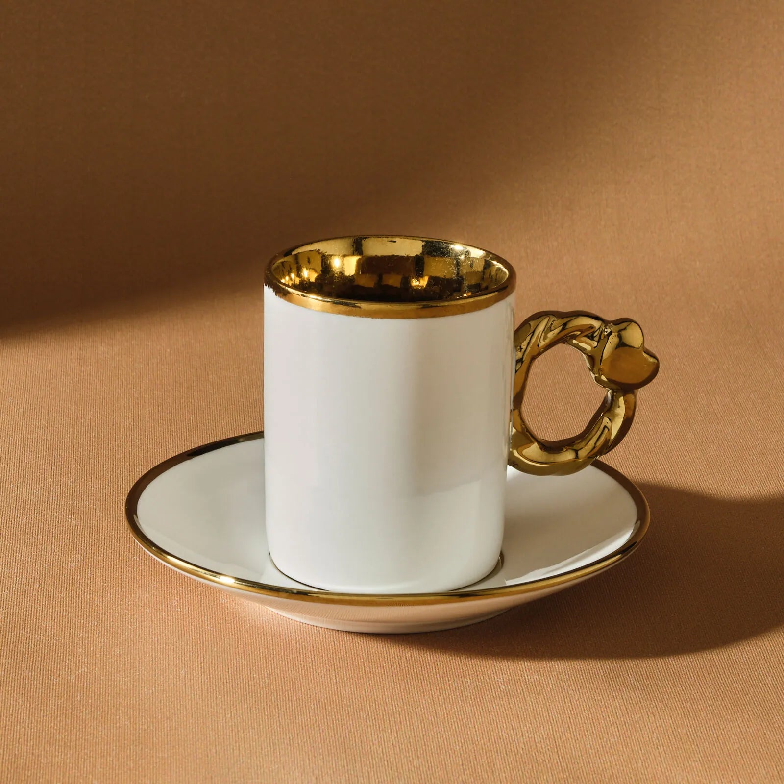 " Karaca Herzförmiges Kaffeetassen-Set für 6 Personen – 80 ml "