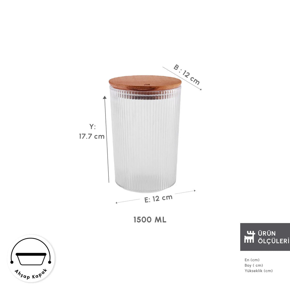 " Karaca Massimo Transparenter Vorratsbehälter, 1.5 lt "