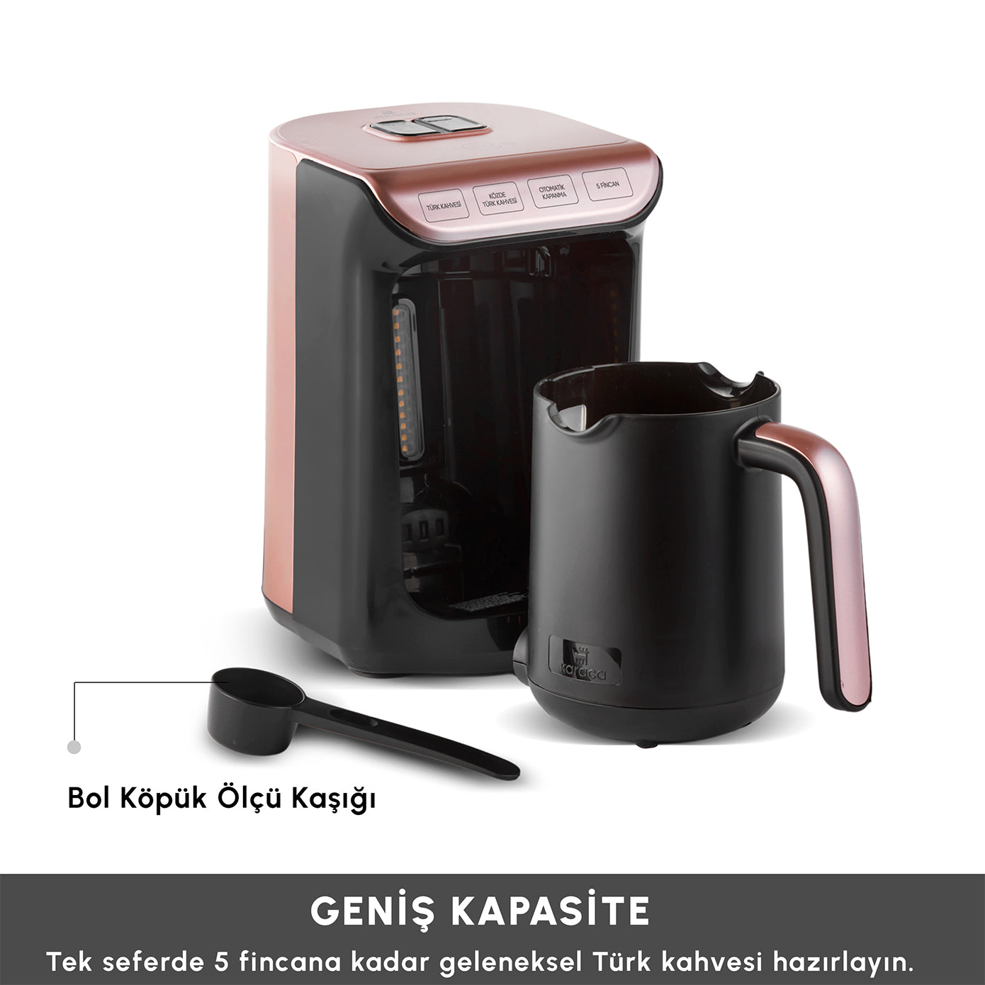 " Karaca Hatır Kaffeemaschine mit Röstfunktion Rosenbeere "